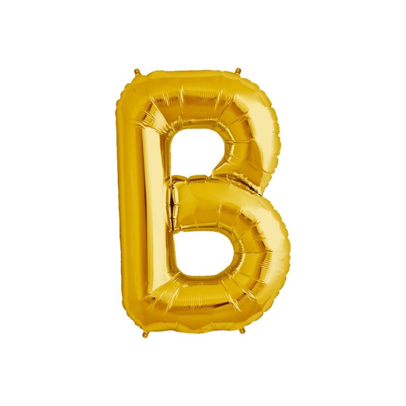 Globos metálicos letras 16 oro x 1 u.
