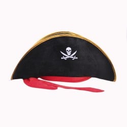Sombrero pirata curvo con...